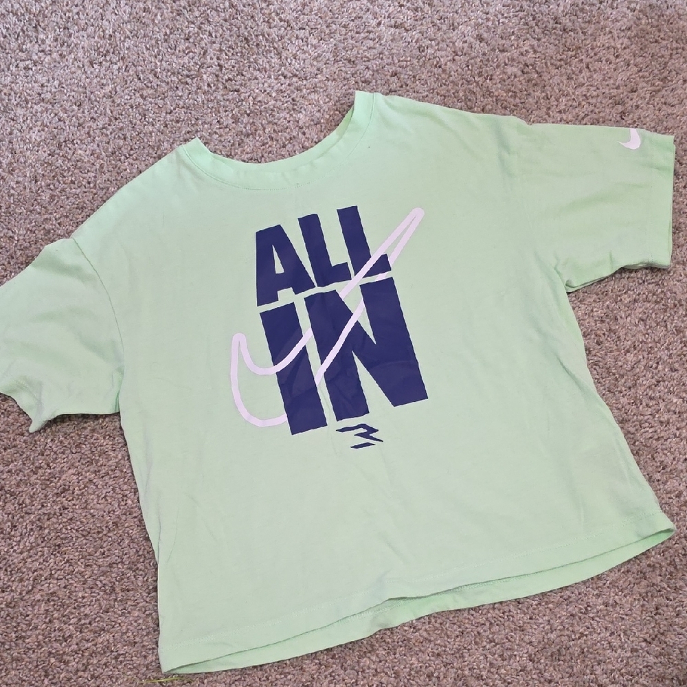 Nike Kids Light Green 'All In' Tee